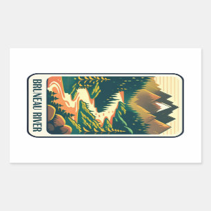 Bruneau River Idaho Colours Rectangular Sticker