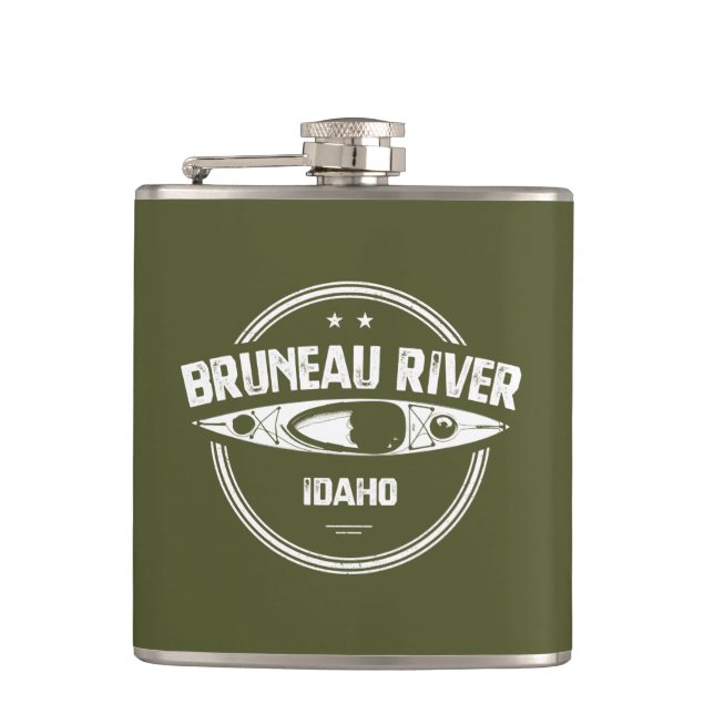 Bruneau River Idaho Kayaking Hip Flask (Front)