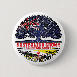 Brunei Bruneian Australian Australia Tree Roots 6 Cm Round Badge
