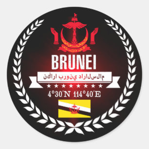 Brunei Classic Round Sticker