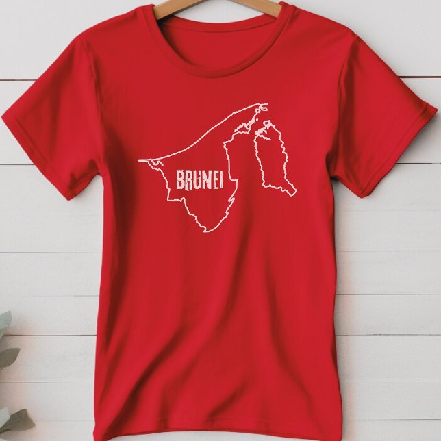 Brunei Country Map Shirt Bruneian Line T-Shirt Tee (Creator Uploaded)