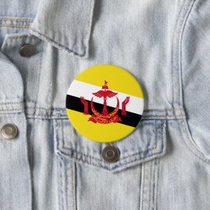 Brunei flag 7.5 cm round badge