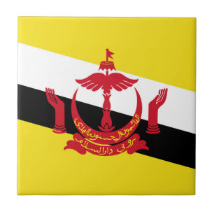 Brunei flag ceramic tile