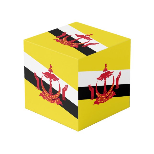 Brunei flag cube (Front Angled)