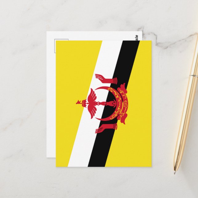 Brunei flag postcard (Front/Back In Situ)