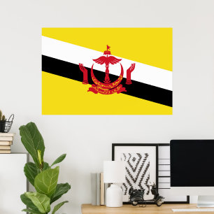 Brunei flag poster