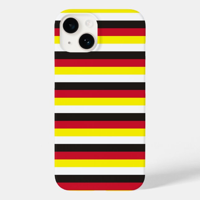 Brunei flag stripes country pattern white black re Case-Mate iPhone case (Back)