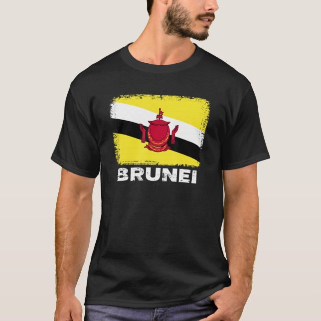 Brunei Flag   Support Bruneian People Women Men   T-Shirt (Front)