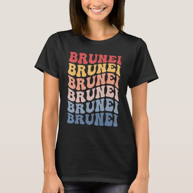 Brunei Groovy Retro Bruneian T-Shirt (Front)