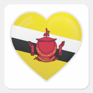 Brunei Love Icon Square Sticker