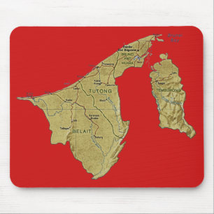 Brunei Map Mousepad