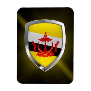 Brunei Metallic Emblem Magnet