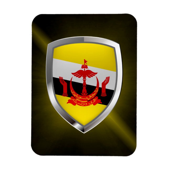 Brunei Metallic Emblem Magnet (Vertical)