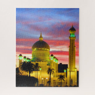 brunei night mosque jigsaw puzzle