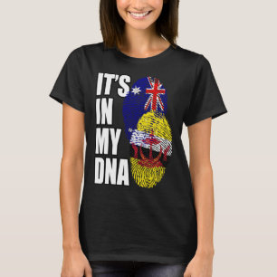 Bruneian And Australian Mix DNA Flag Heritage T-Shirt