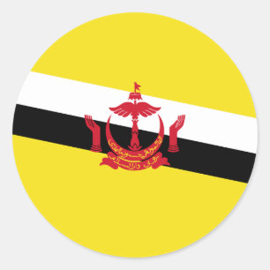 Bruneian Flag, Flag of Brunei Classic Round Sticker