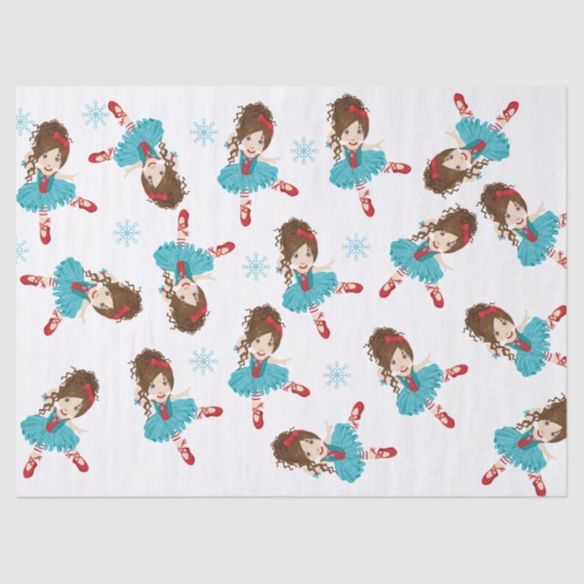 Brunette Ballerina Tissue Paper (Front)
