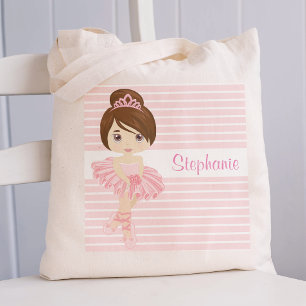Brunette Ballerina Two Sided Tote Bag