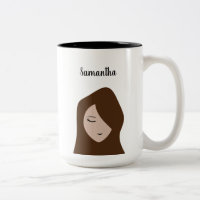 Brunette Beauty: Customisable Girl Illustration Mu