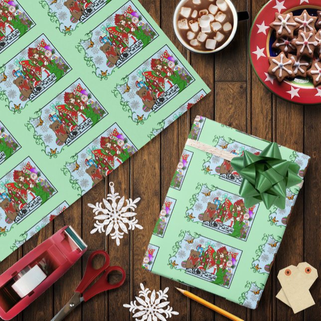 Brunette Christmas Present Fairy Wrapping Paper (Creator Uploaded)