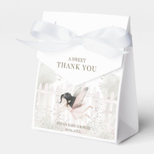 Brunette Fairy Baby Shower Thank You Favour Box