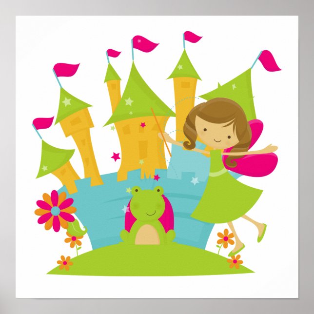 Brunette Fairy Princess Poster (Front)