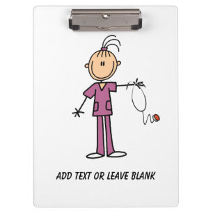 Brunette Female Nurse 2 Clipboard