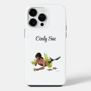 Brunette Mermaid With Starfish iPhone / iPad case
