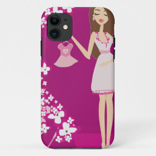 brunette pregnant woman iPhone 11 case