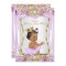 Brunette Princess Baby Shower Purple Silk Gold