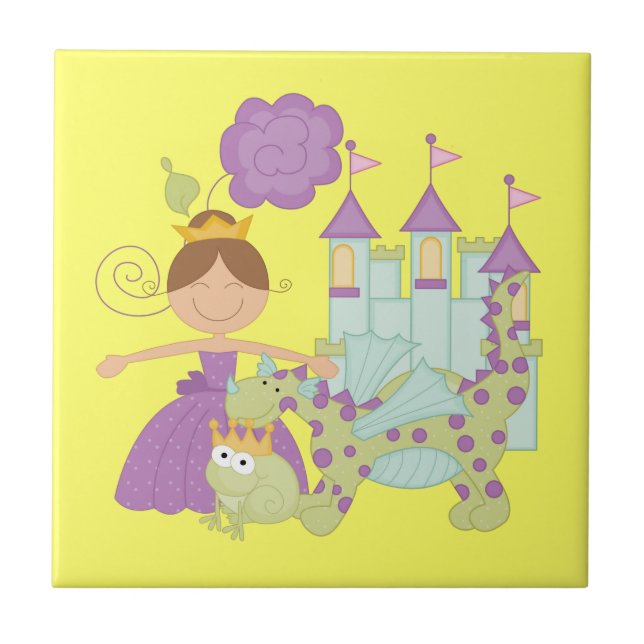 Brunette Princess Ceramic Tile (Front)