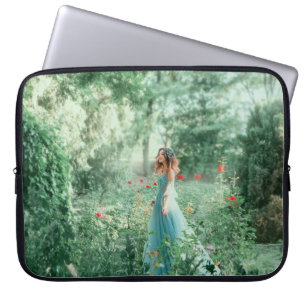 Brunette Princess: Fairy Forest Watercolor Laptop Sleeve