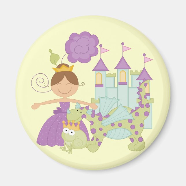 Brunette Princess Magnet (Front)