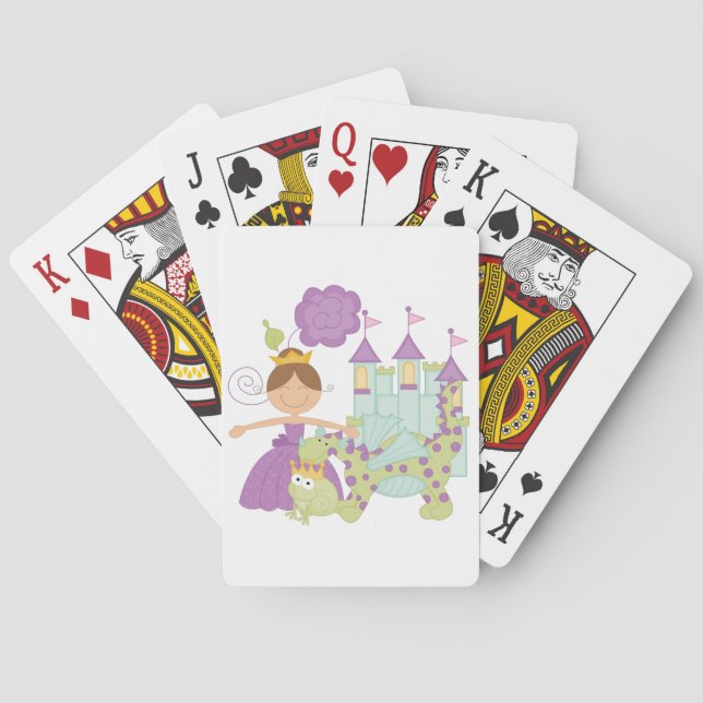 Brunette Princess Playing Cards (Back)