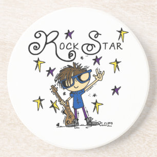 Brunette Rock Star Coaster