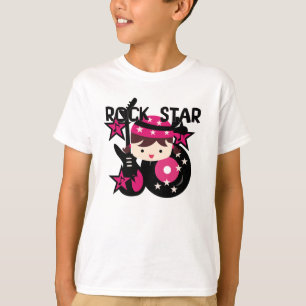 Brunette Rock Star Girl T-Shirt