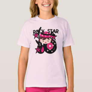 Brunette Rock Star Girl T-Shirt