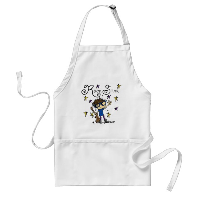 Brunette Rock Star Standard Apron (Front)