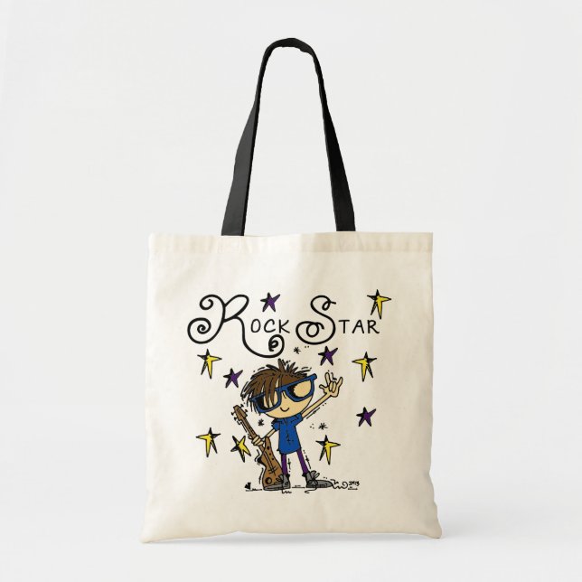Brunette Rock Star Tote Bag (Front)