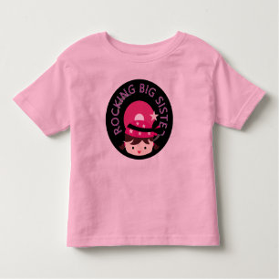 Brunette Rocking Big Sister Toddler T-Shirt
