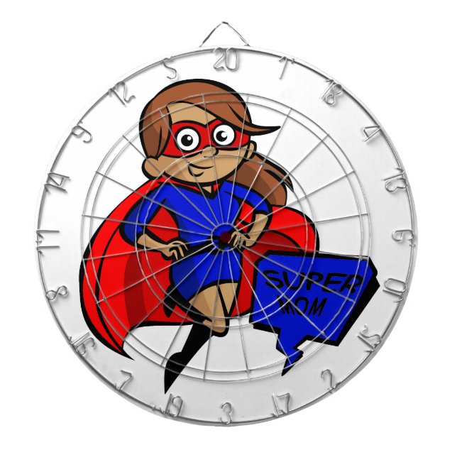 brunette super mum dartboard (Front)