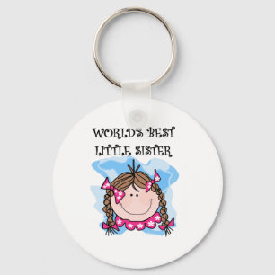 Brunettte Best Little Sister Key Ring