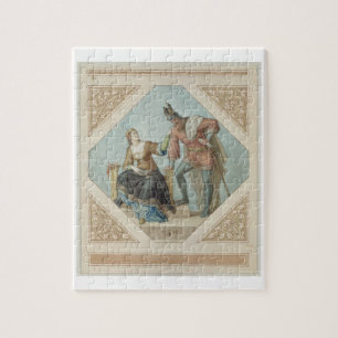 Brunhilde and Hagen, illustration for 'The Niebelu Jigsaw Puzzle