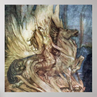 “Brunhilde on the Funeral Pyre” by Arthur Rackham