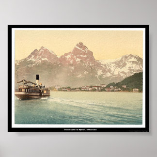 Brunnen and the Mythen, Switzerland Poster