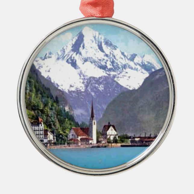 Brunnen, Lake Lucerne Metal Ornament (Front)