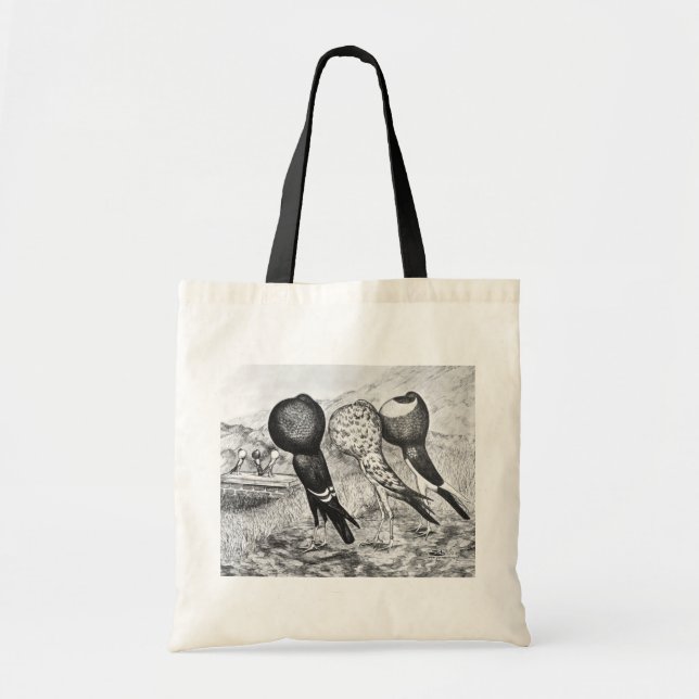 Brunner Pouter Pigeons Tote Bag (Front)