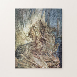 Brünnhilde and the funeral pyre of Siegfried Jigsa Jigsaw Puzzle