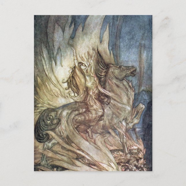 Brünnhilde and the funeral pyre of Siegfried Postcard (Front)