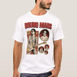 Bruno Mars Romantic Tour 2026 Retro Pop T-Shirt